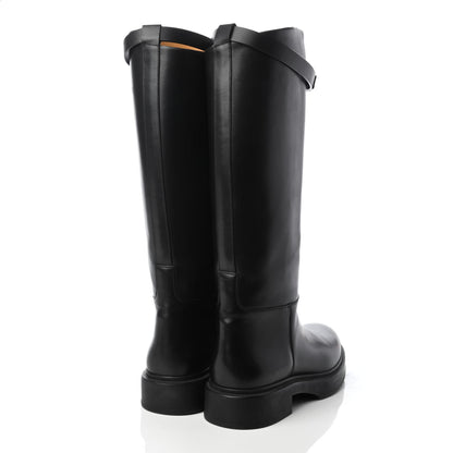 Hermes Calfskin Variation Monochromatic Boots 39.5 Black 4 of 8