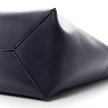 Loewe Shiny Calfskin XL Puzzle Fold Tote Abyss Blue 9 of 10