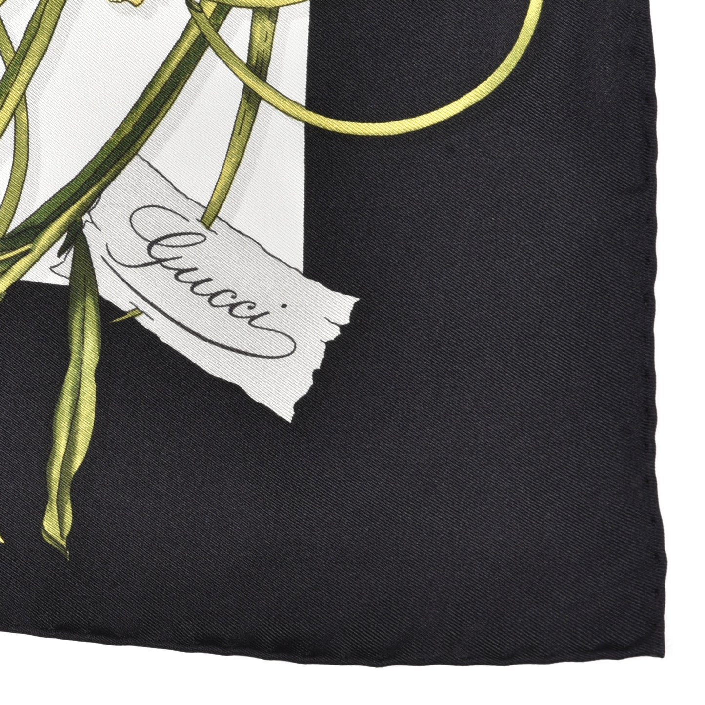 Silk Flora Infinity Chrissy Square Scarf White Black