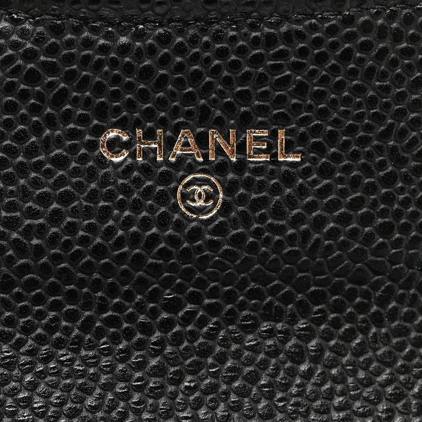 Caviar Quilted Flap Card Holder Wallet Black
