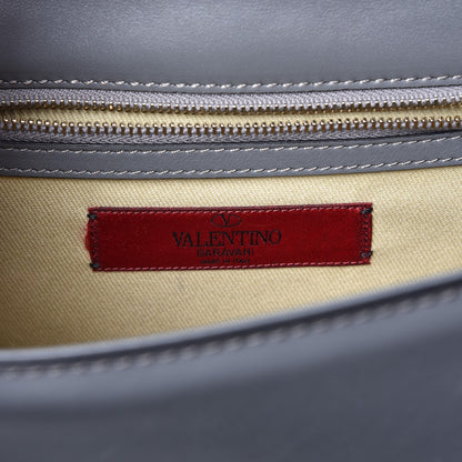 Valentino Garavani Vitello Small Glam Lock Rockstud Flap Gray 6 of 8