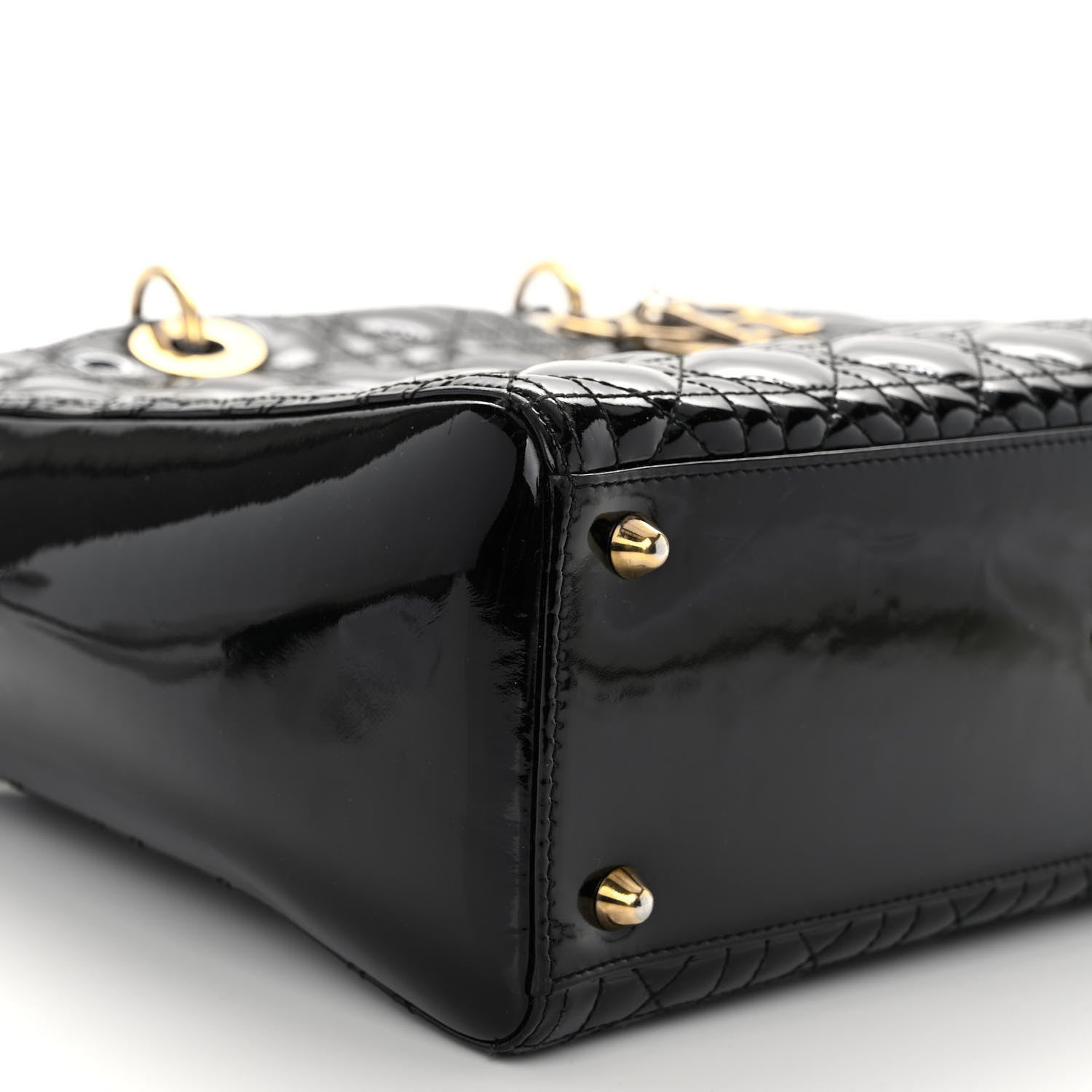 Christian Dior Patent Cannage Large Lady Dior Black 8 of 9