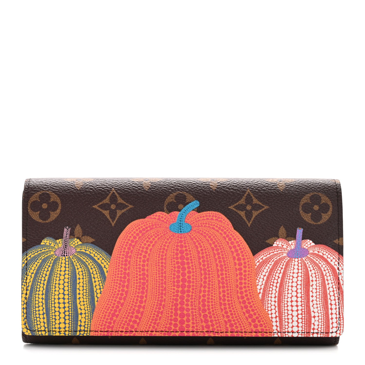 Louis Vuitton LV X YK Monogram Kusama Pumpkin Sarah Wallet 1 of 10