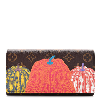 Louis Vuitton LV X YK Monogram Kusama Pumpkin Sarah Wallet 1 of 10