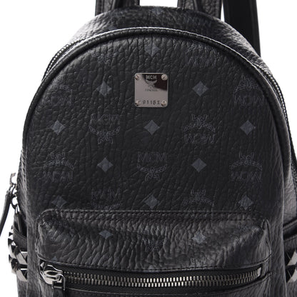 MCM Visetos Small Side Stud Stark Backpack Black 8 of 8