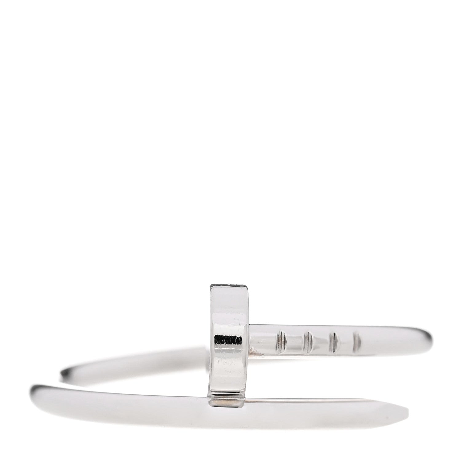 Cartier 18K White Gold Small Juste Un Clou Ring 56 7.5 1 of 8