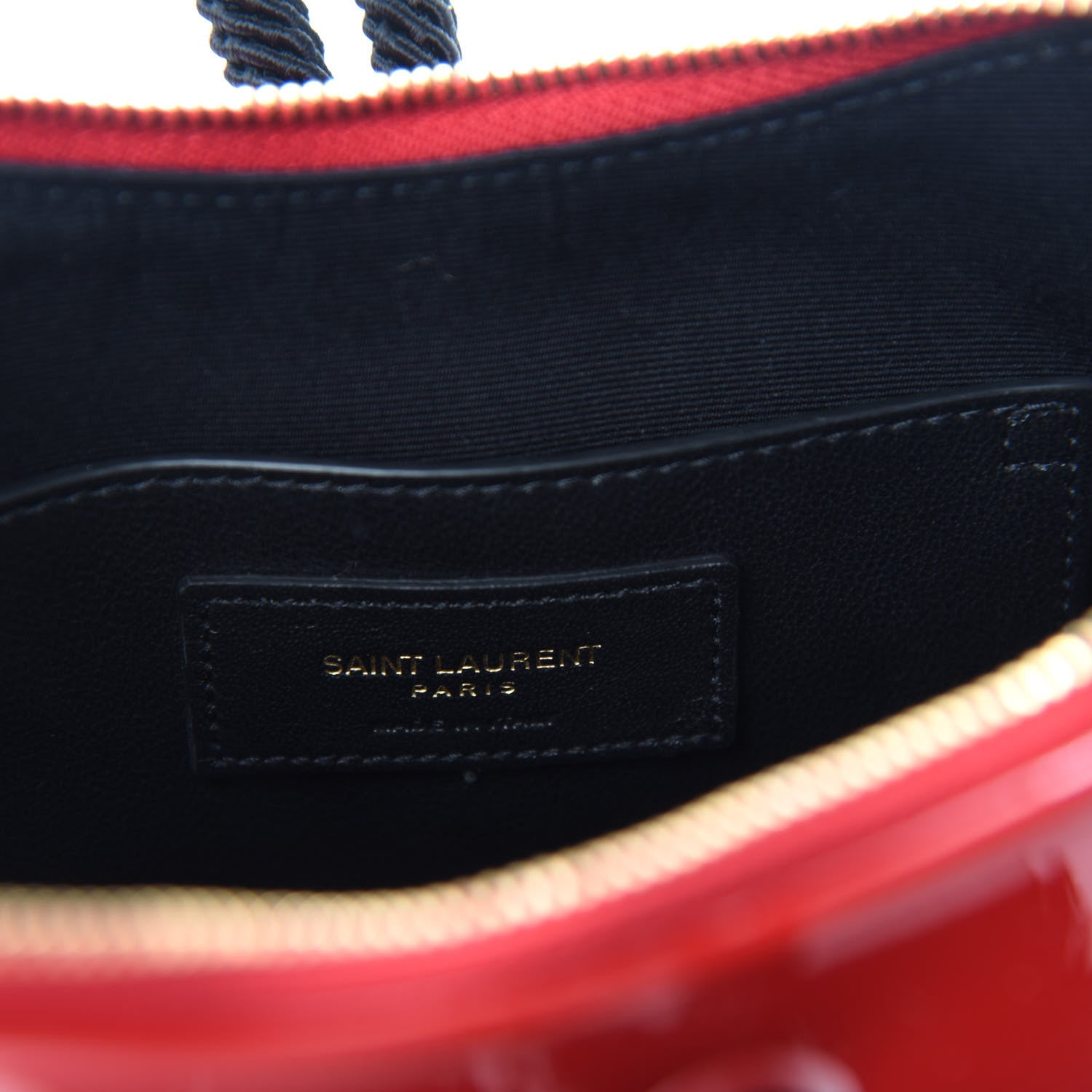 Saint Laurent Patent Sac Coeur Heart Shaped Clutch Red 6 of 6