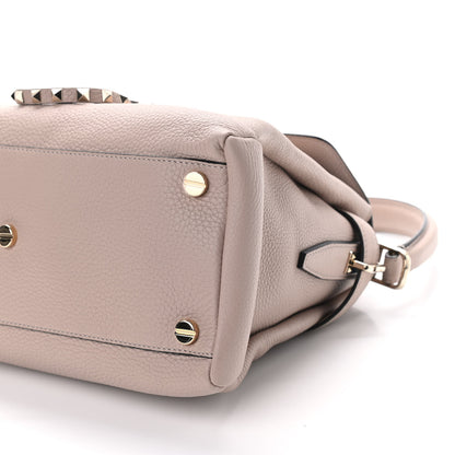 Valentino Garavani Pebbled Calfskin Rockstud Twiny Top Handle Bag Poudre 8 of 8
