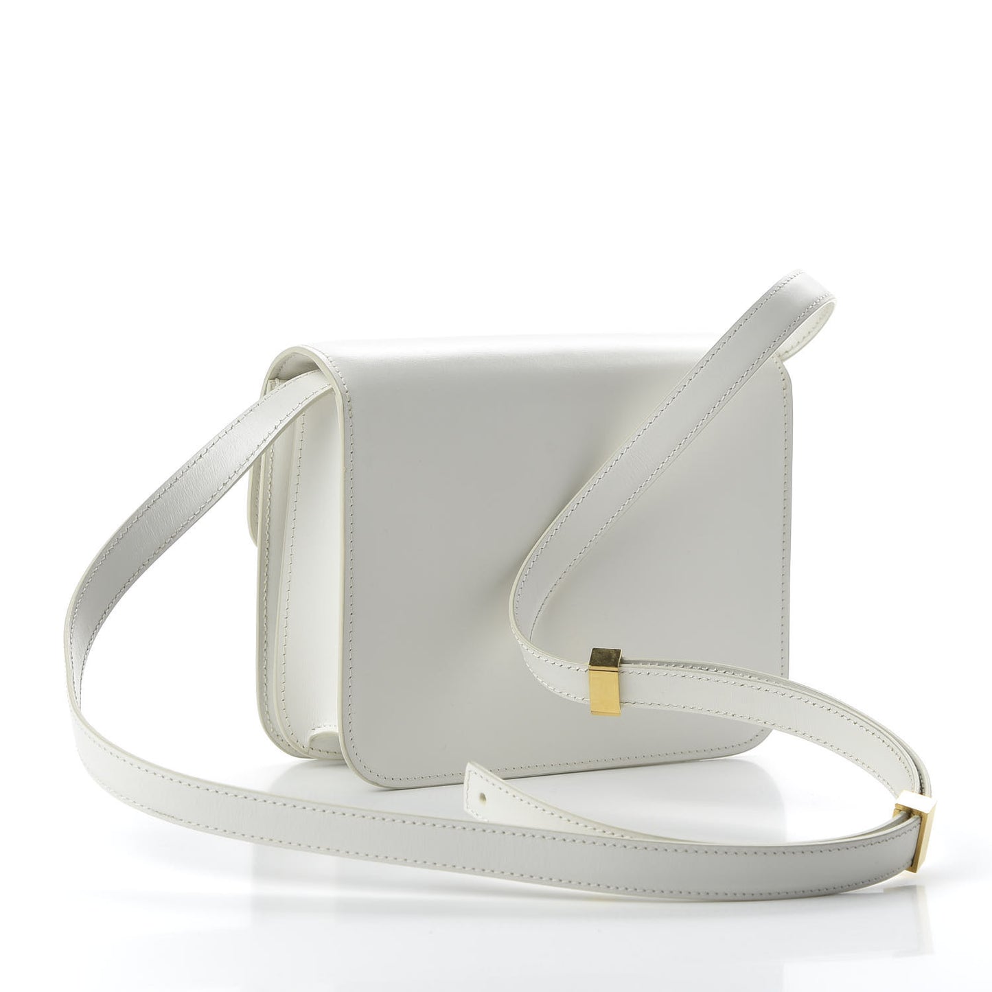 Box Calfskin Teen Classic Box Flap Bag White