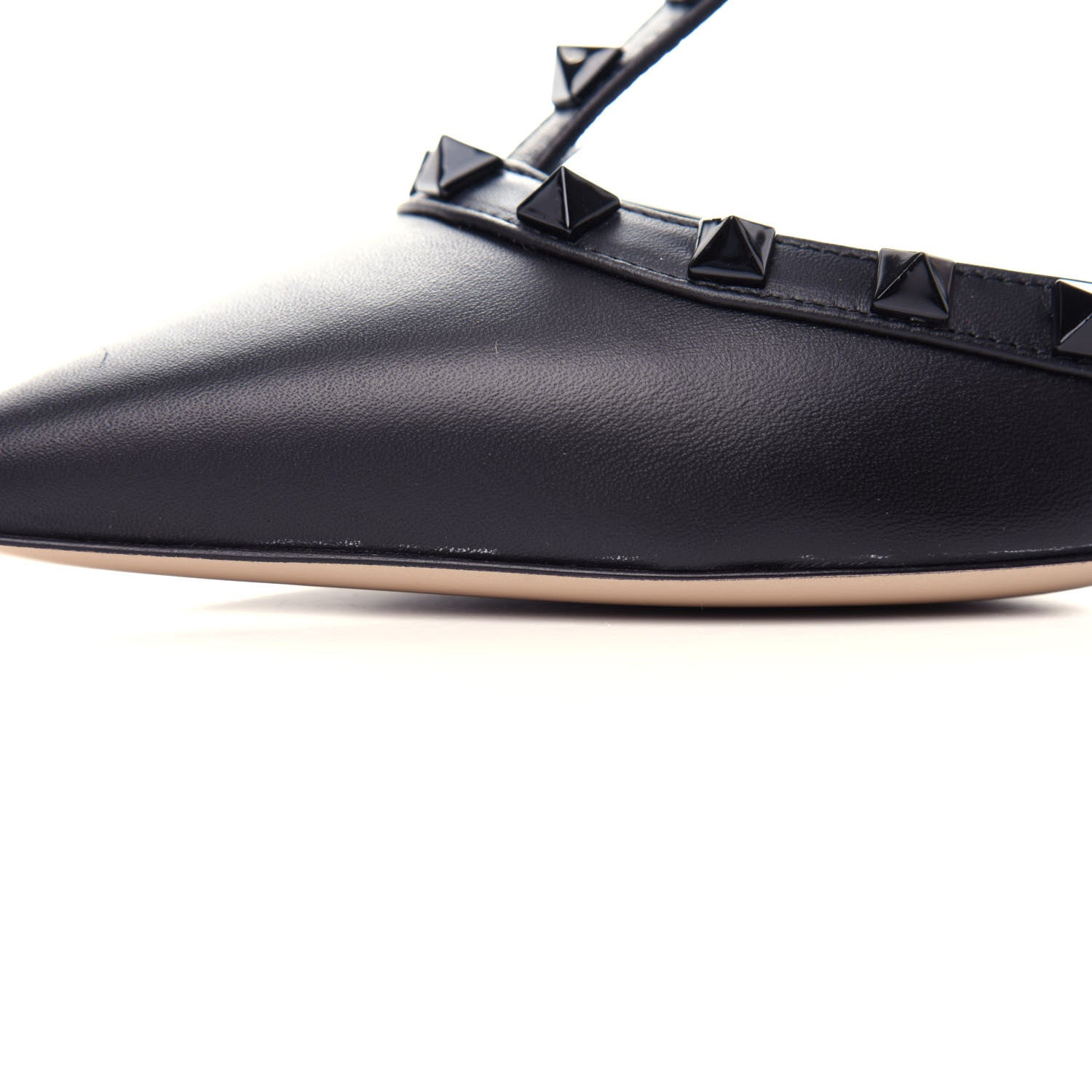 Valentino Garavani Nappa Rockstud Ankle Strap Low Heel Pumps 36.5 Black 13 of 13