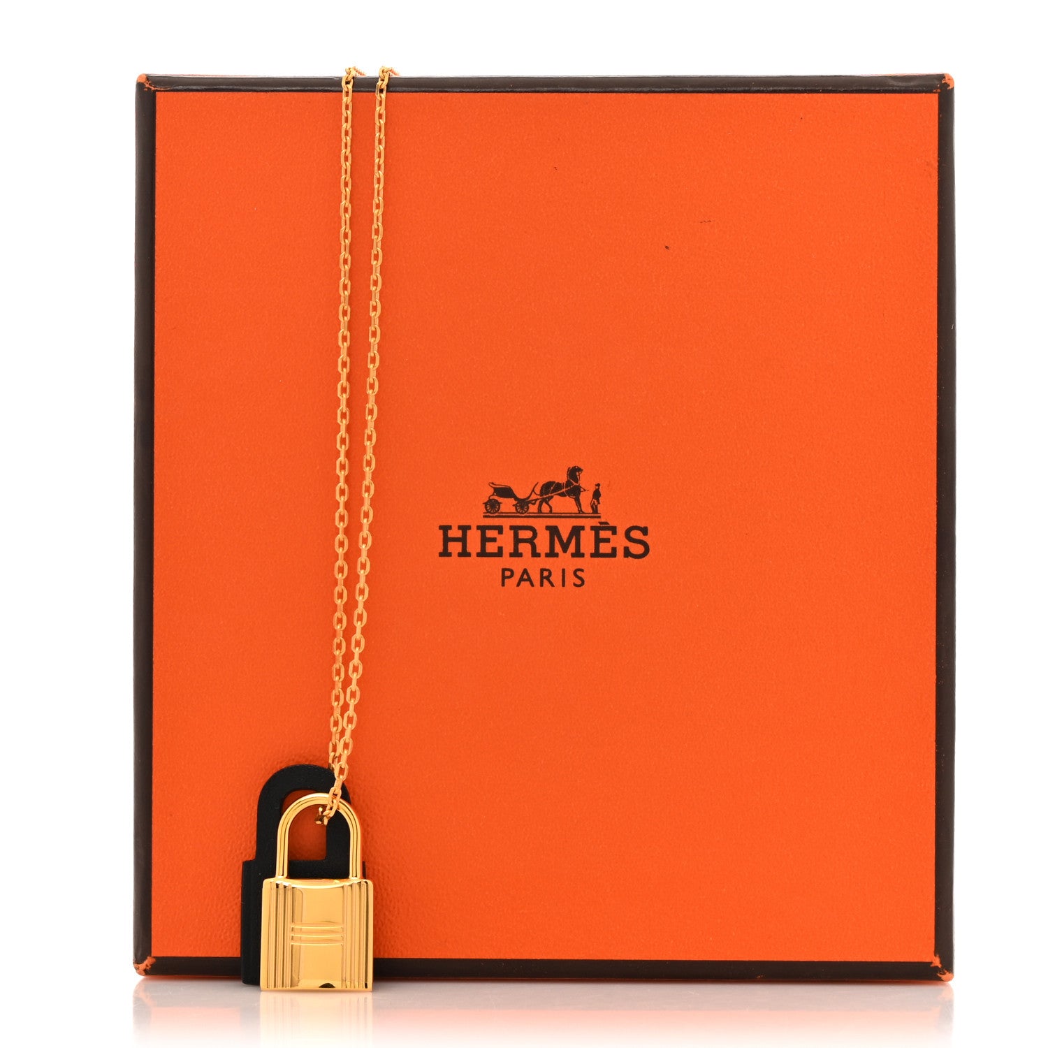 Hermes Swift Small O'Kelly Pendant Necklace Black 7 of 7