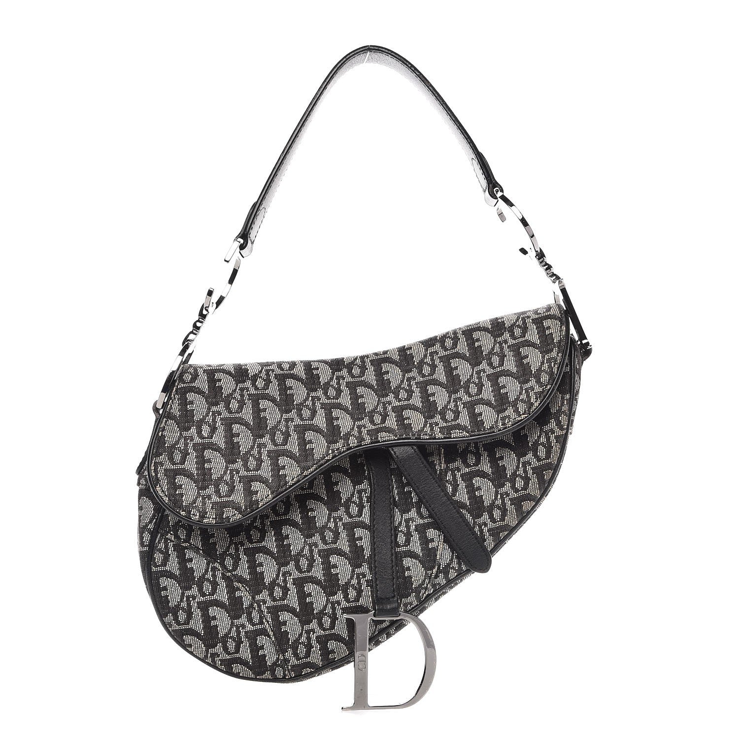 Christian Dior Monogram Saddle Bag Black 1 of 8