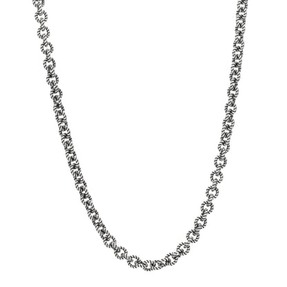 David Yurman Sterling Silver 6mm Oval Cable Link Toggle Necklace 18" 2 of 3