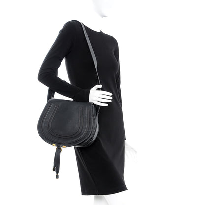 Chloe Calfskin Medium Marcie Round Crossbody Bag Black 2 of 10