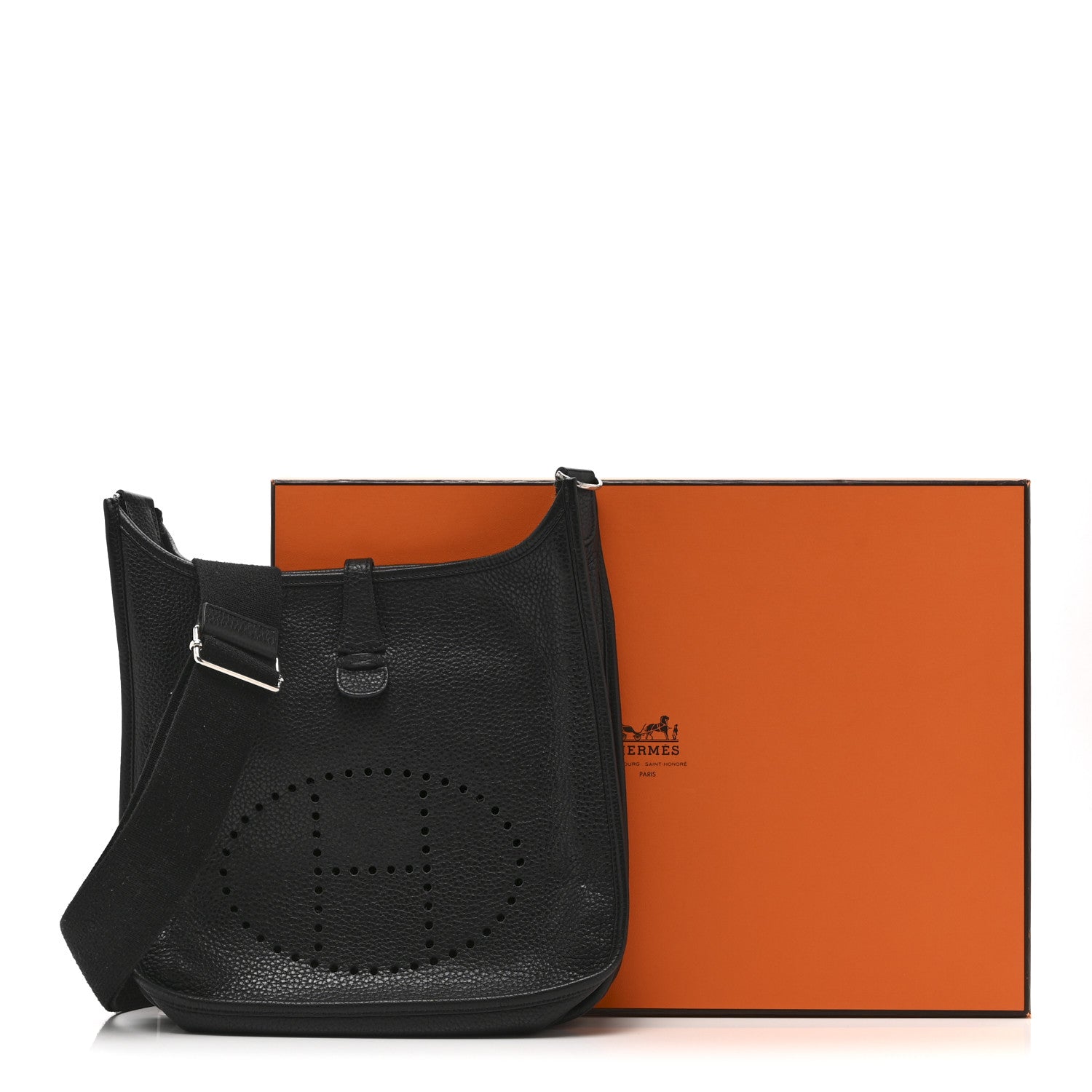 Hermes Taurillon Clemence Evelyne III PM Black 11 of 11