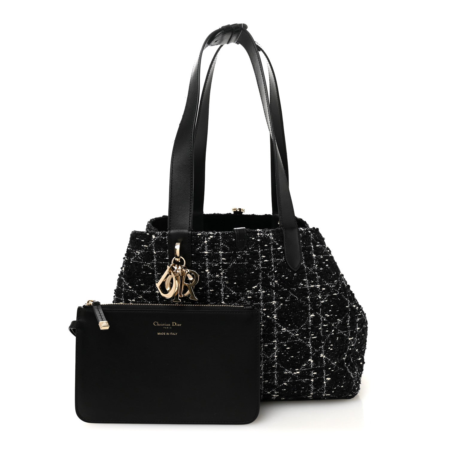 kanako Dior、CHANEL2点おまとめ買い Christian Dior Calfskin Tweed Cannage Medium Toujours Black White
