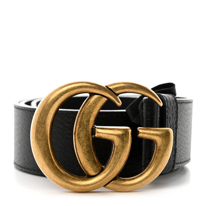 Gucci Textured Calfskin Double G 40mm Belt 75 30 Black 1 of 5