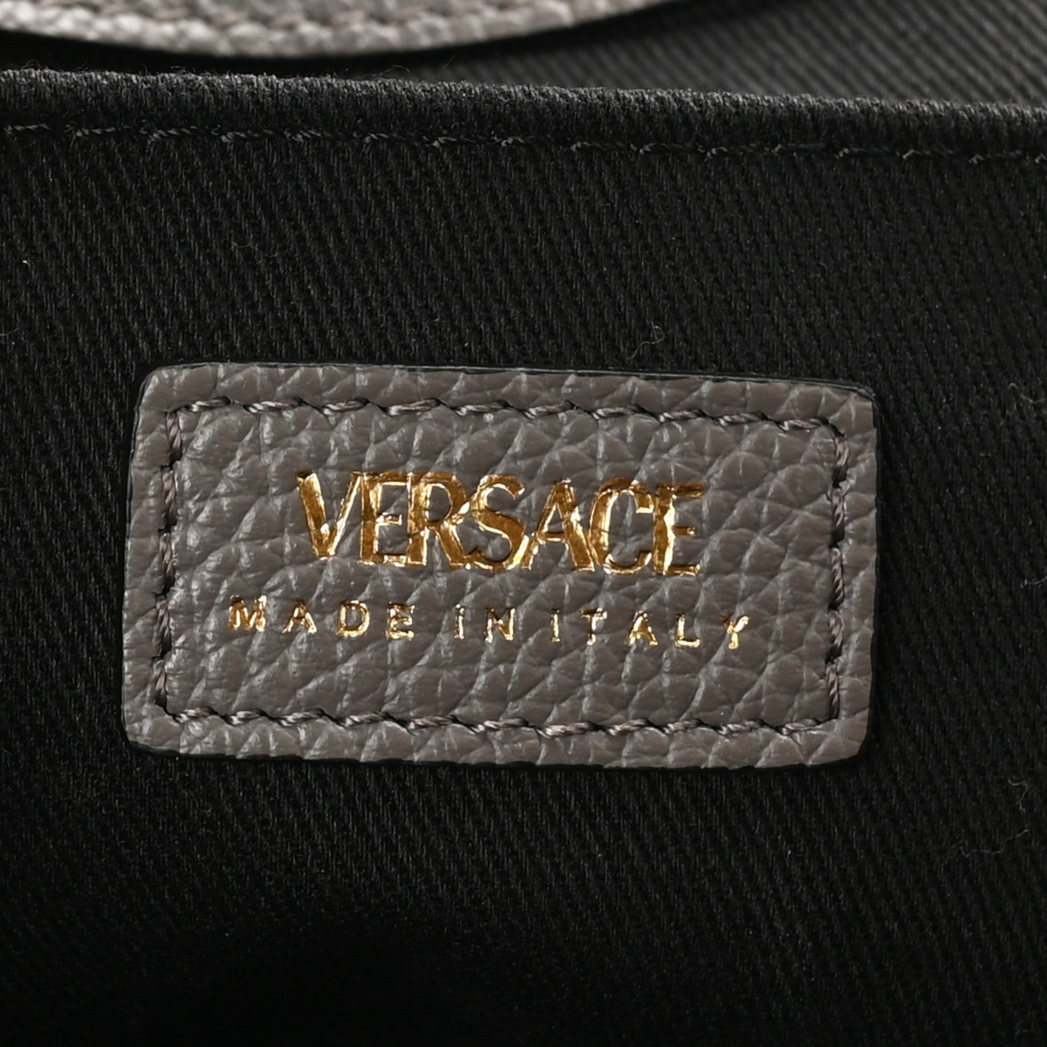 Versace Calfskin Virtus Top Handle Bag Grey 6 of 9