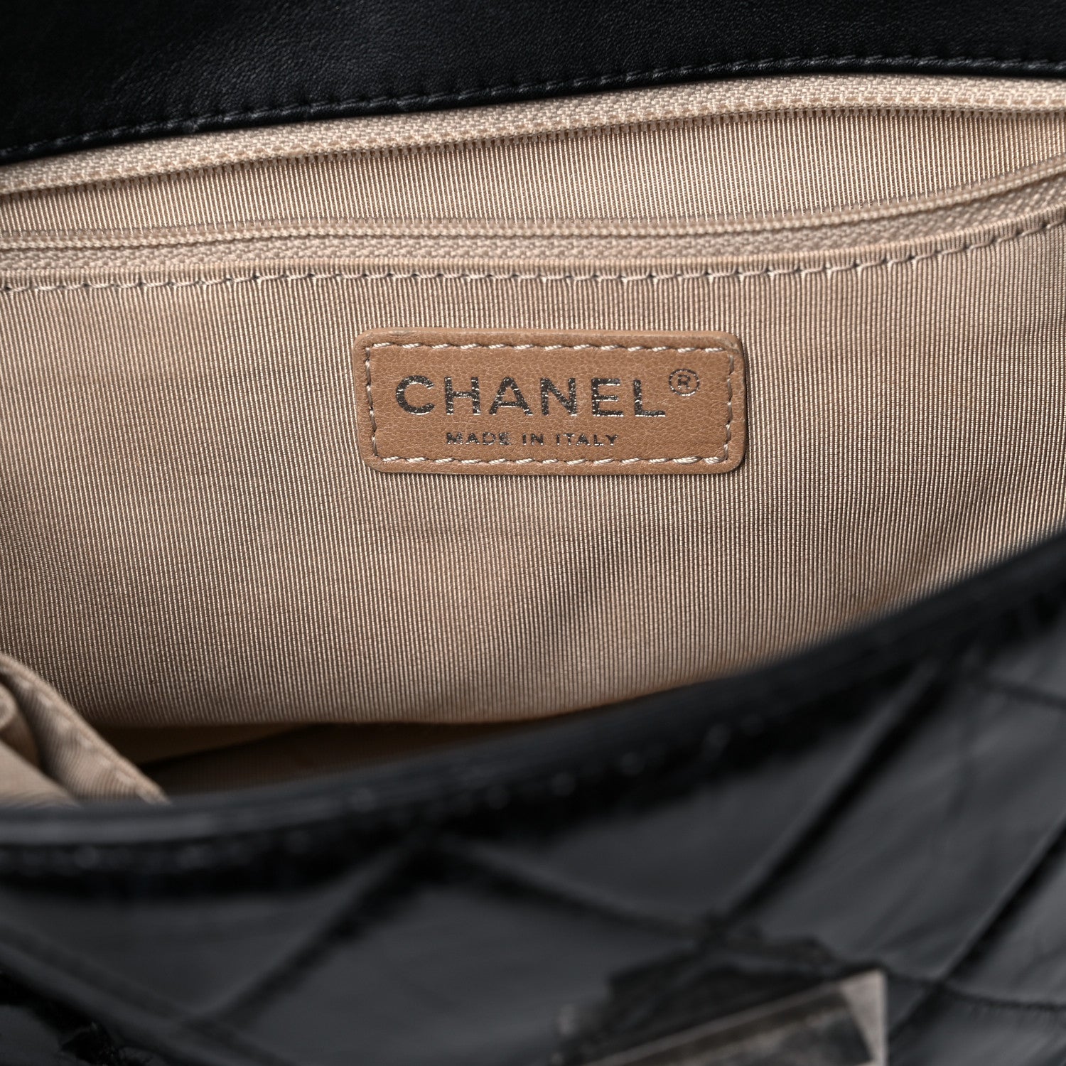 Chanel Glazed Crinkled Calfskin Medium East West Flap Black 13 of 15