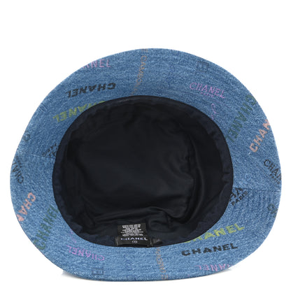 Chanel Denim Mood Cloche Bucket Hat L Blue 7 of 9