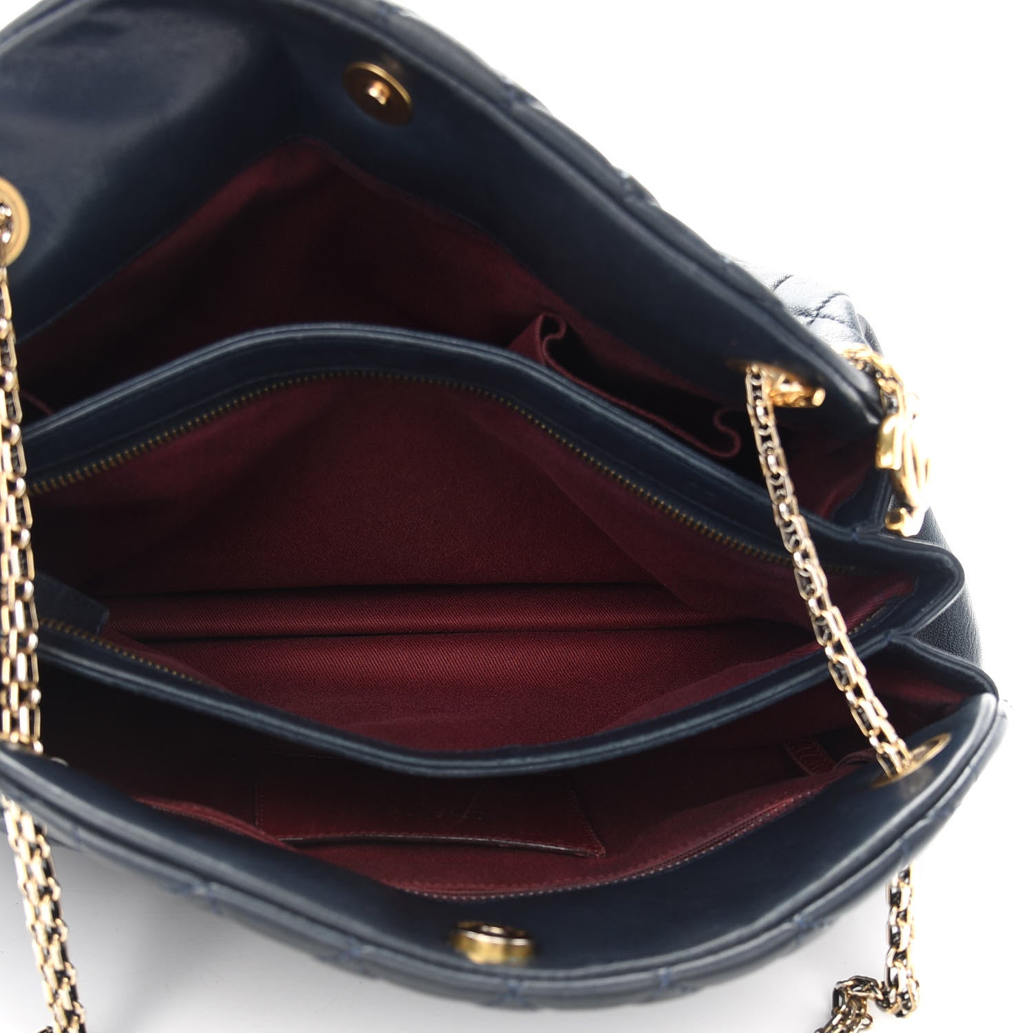 Chanel Calfskin Quilted Shoulder Bag Navy Blue 4 of 8
