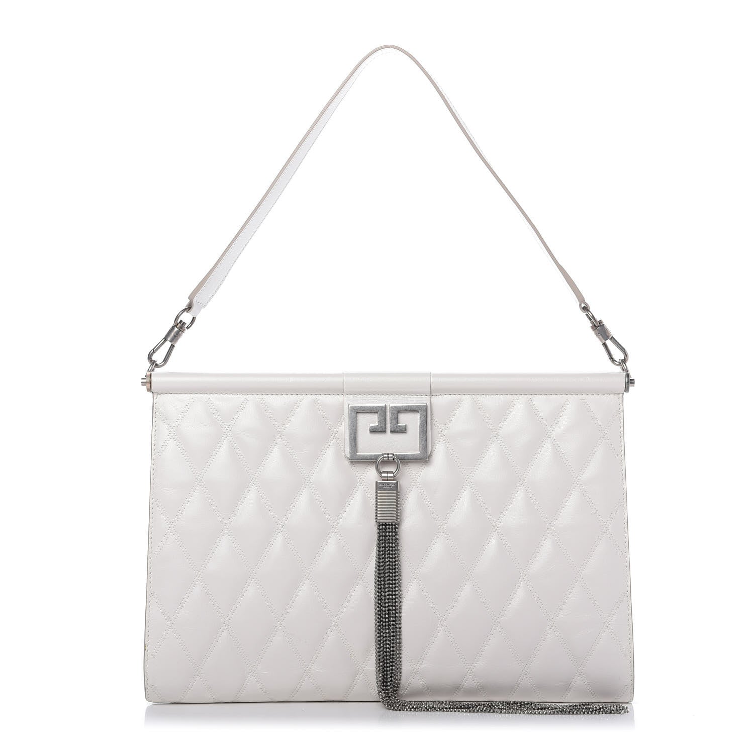 Givenchy Goatskin Quilted Large Gem Bag White 1 of 8