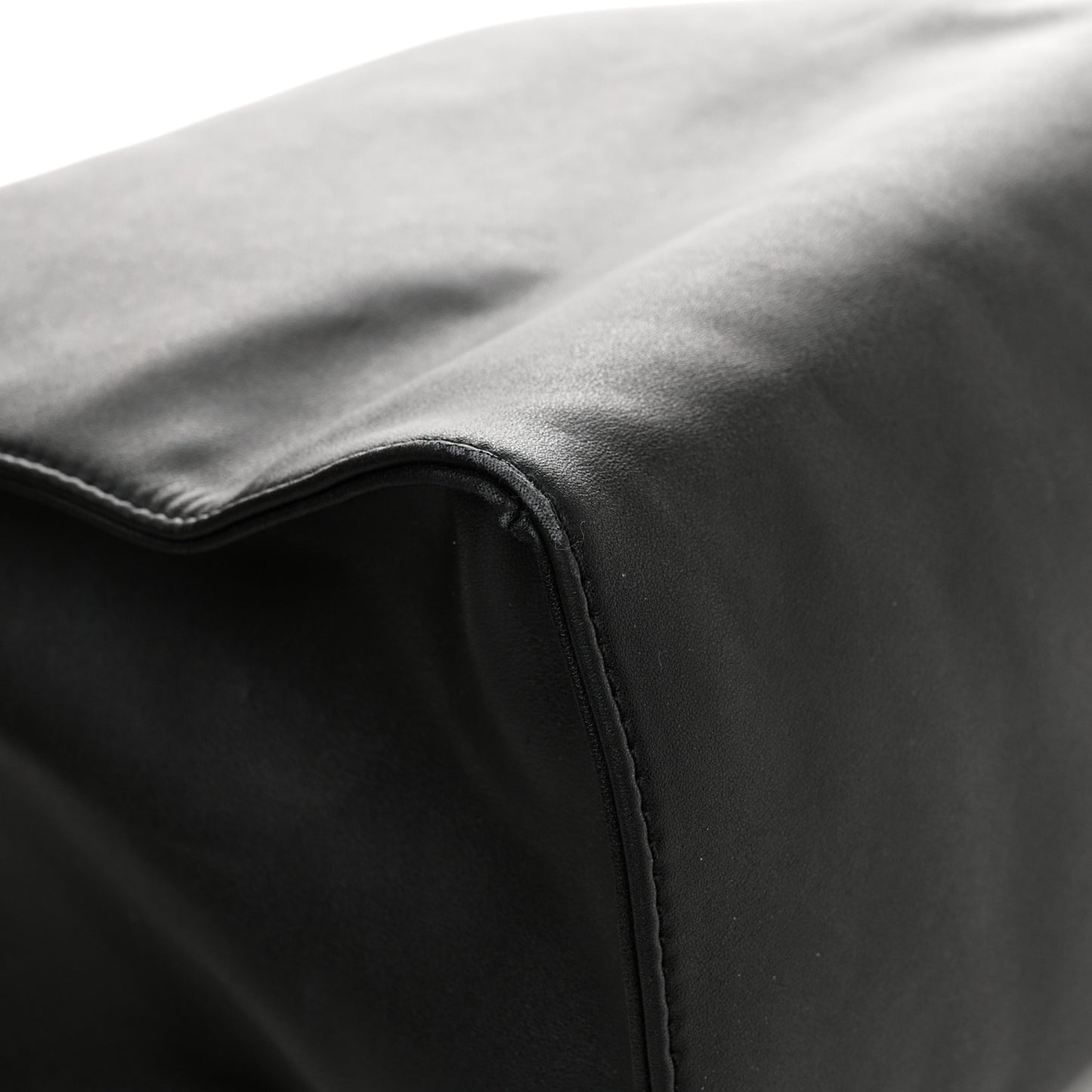 Vegan Leather Medium Shopping Bag Black