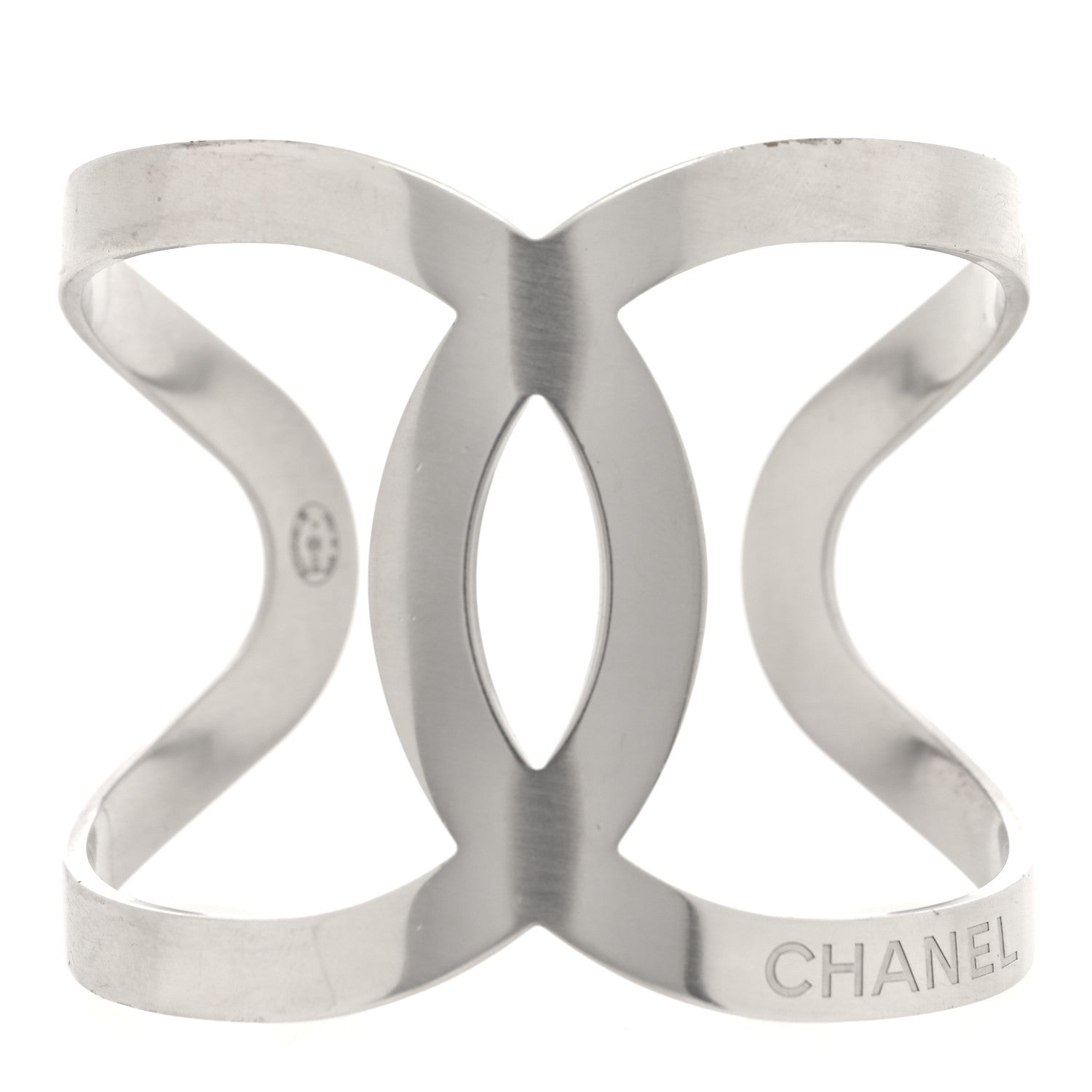 Chanel Metal CC Cuff Silver 1 of 5