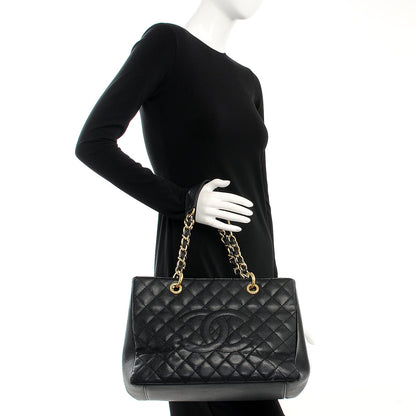 Chanel Caviar Quilted Grand Shopping Tote GST Black 2 of 14