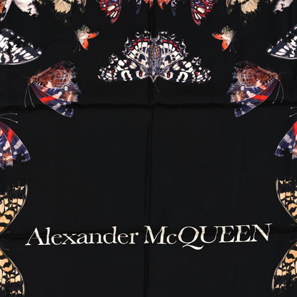 Alexander McQueen Silk Butterfly Decay Scarf Black Multicolor 2 of 3