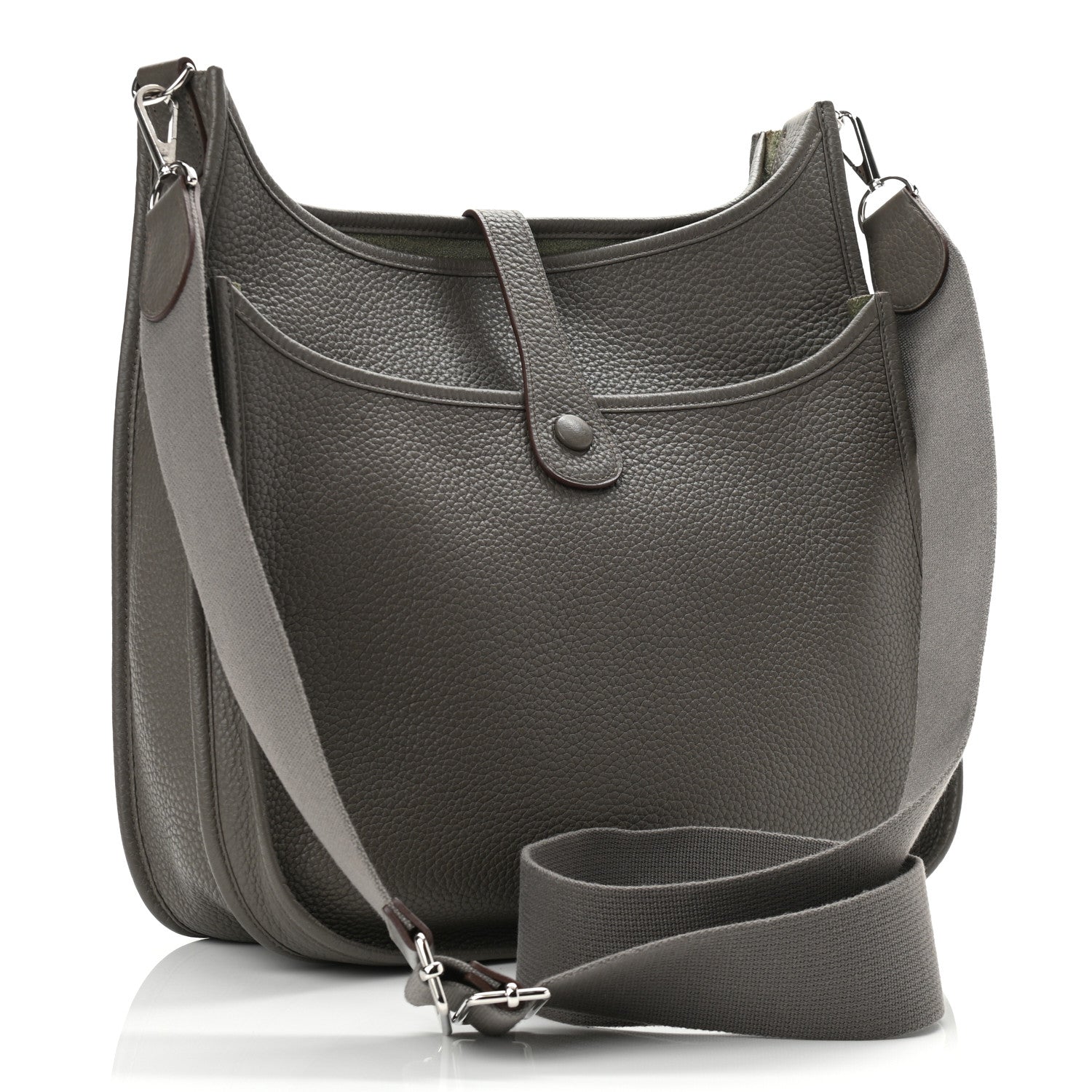 Hermes Taurillon Clemence Evelyne III GM Etain 3 of 11