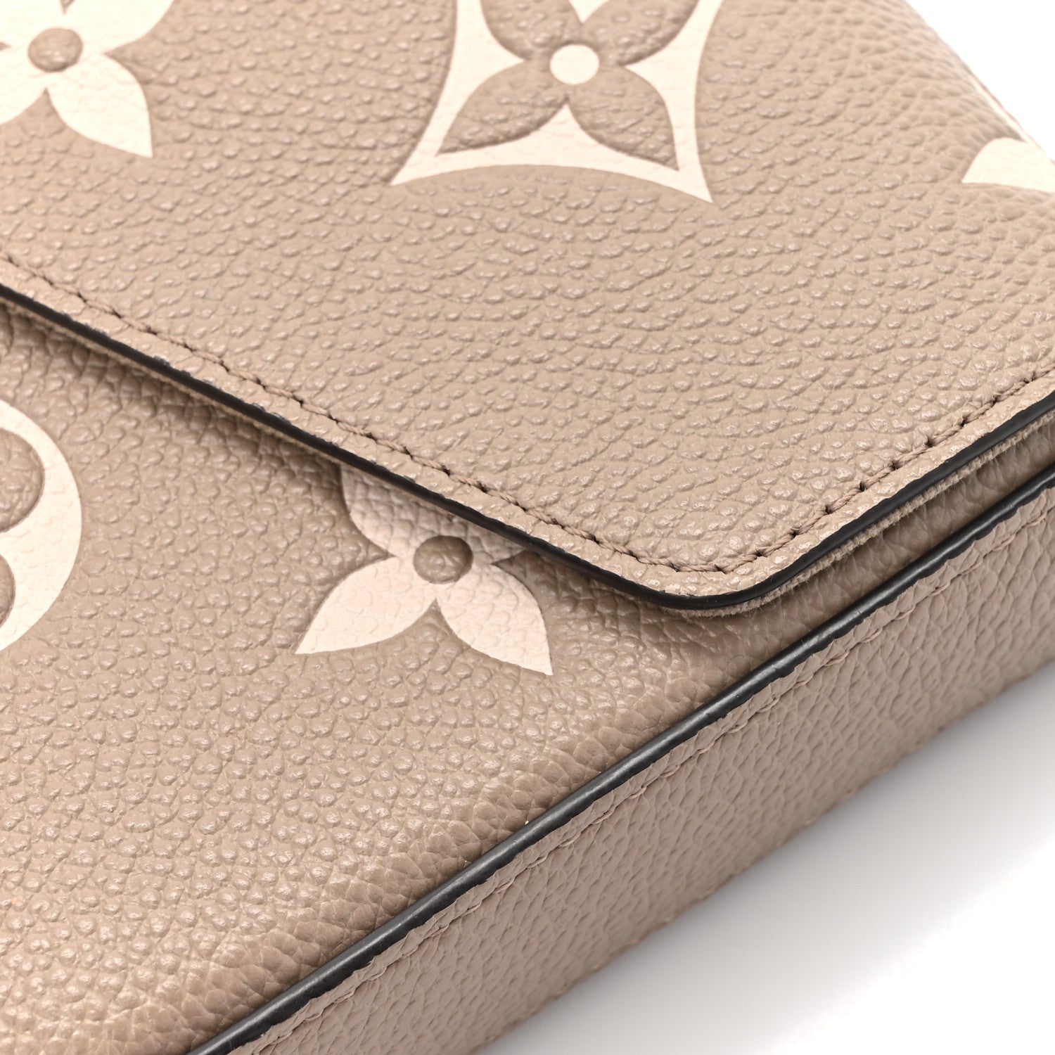 Louis Vuitton Empreinte Monogram Giant Felicie Pochette Tourterelle Creme 13 of 14
