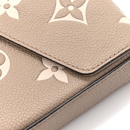 Louis Vuitton Empreinte Monogram Giant Felicie Pochette Tourterelle Creme 13 of 14