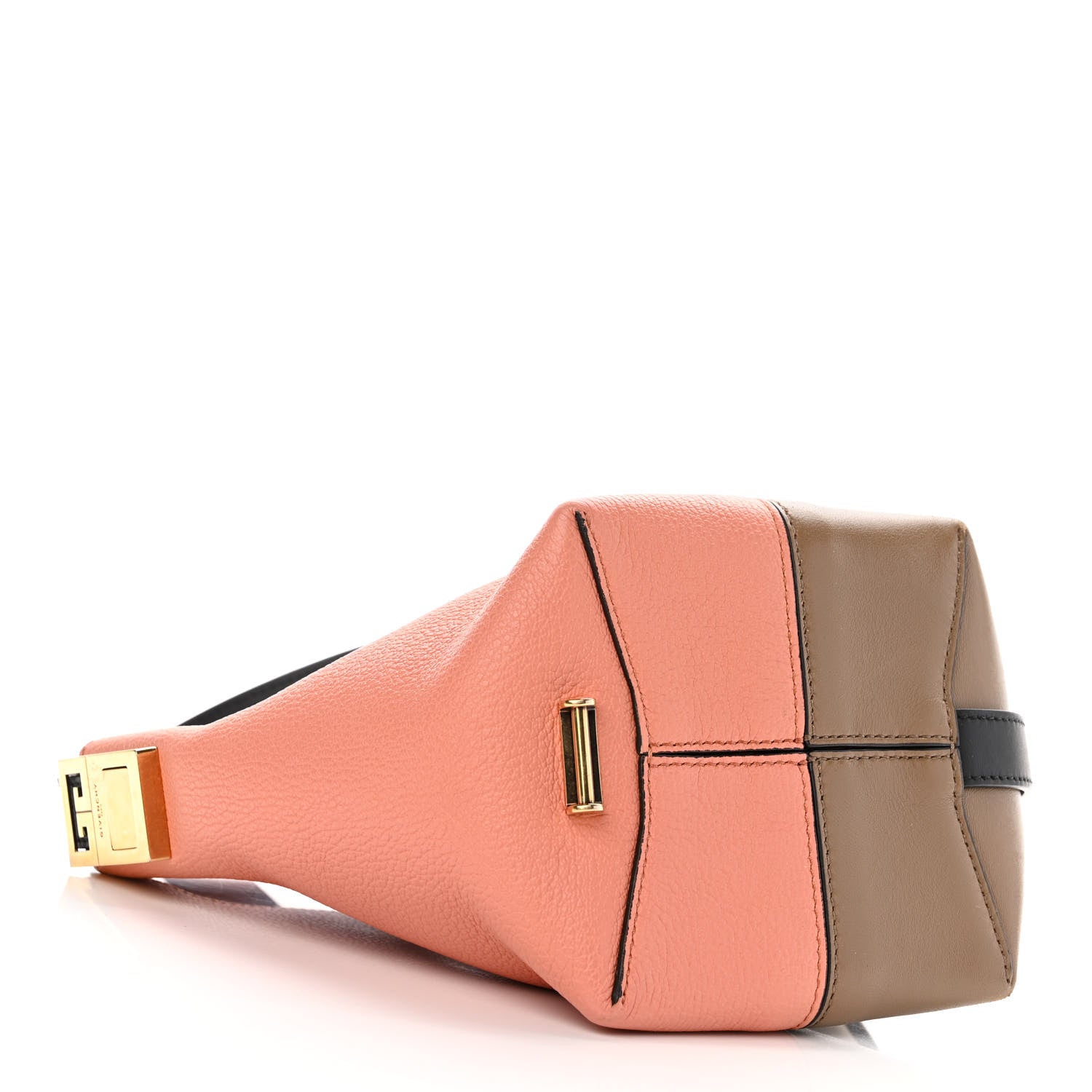 Givenchy Sugar Goatskin Calfskin Mini GV Bucket Bag Coral Taupe 4 of 10