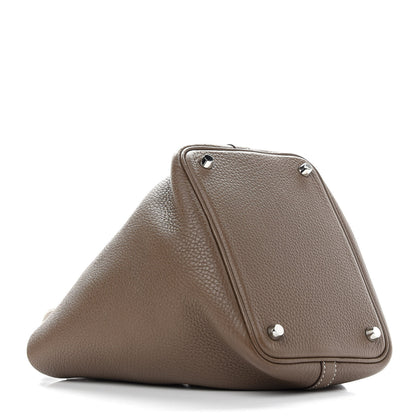 Hermes Taurillon Clemence Picotin Lock 18 PM Etoupe 4 of 9