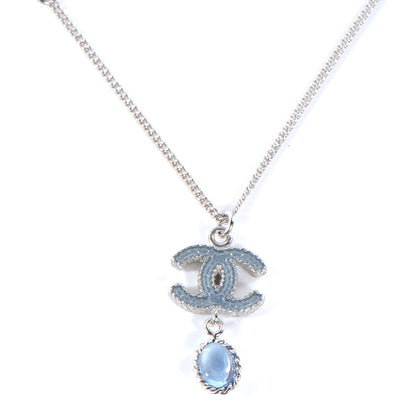 Chanel Enamel CC Necklace Light Grey 1 of 4