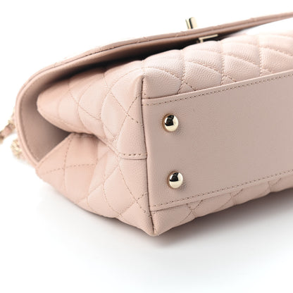 Chanel Caviar Quilted Mini Coco Handle Flap Light Pink 6 of 7