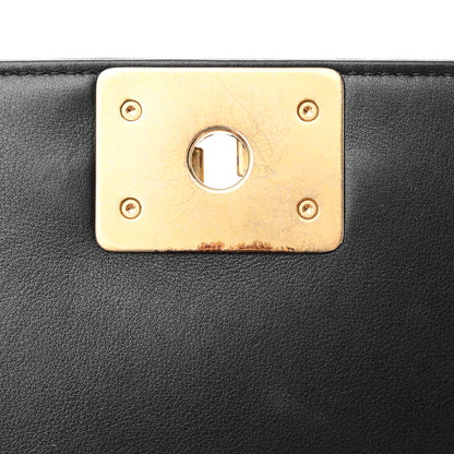 Chanel Lambskin Quilted Medium Boy Flap Black 13 of 15