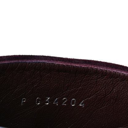 Chanel Suede Calfskin Patent Quilted CC Peep Toe Short Boots 37 Burgundy 7 of 8