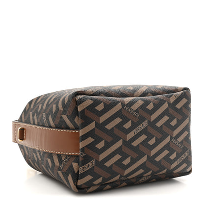 Versace Coated Canvas La Greca Signature Mini Bag Black Carmel 4 of 10