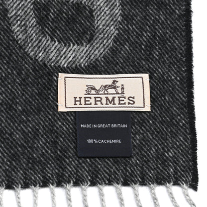 Hermes Cashmere Crazy Chain Muffler Anthracite Flanelle 4 of 4