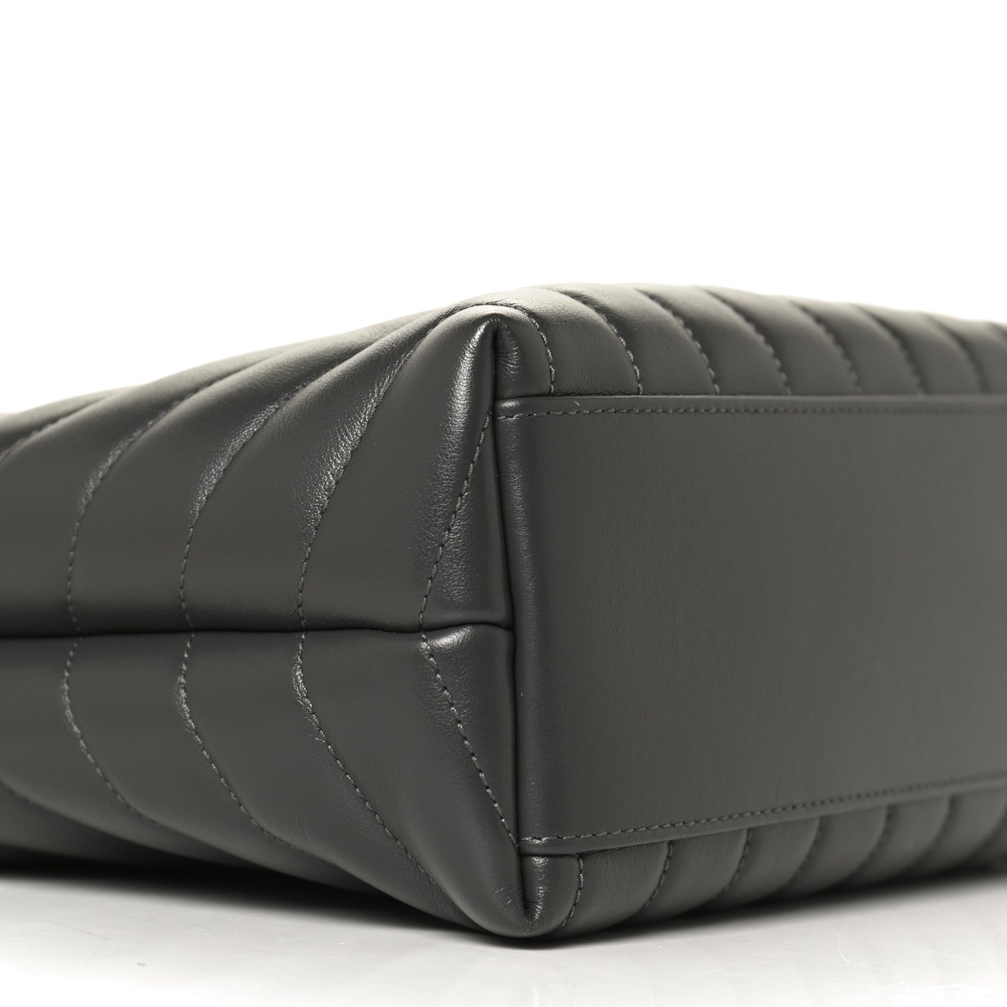 Calfskin Y Quilted Monogram Small Loulou Shopper Grey