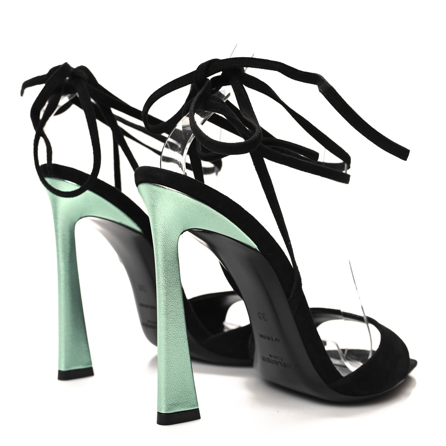 Suede Paz 105 Ankle Strap Sandals 38 Hope Green