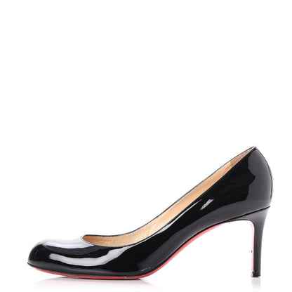 Christian Louboutin Patent Calfskin Simple 85 Pumps 41 Black 1 of 11