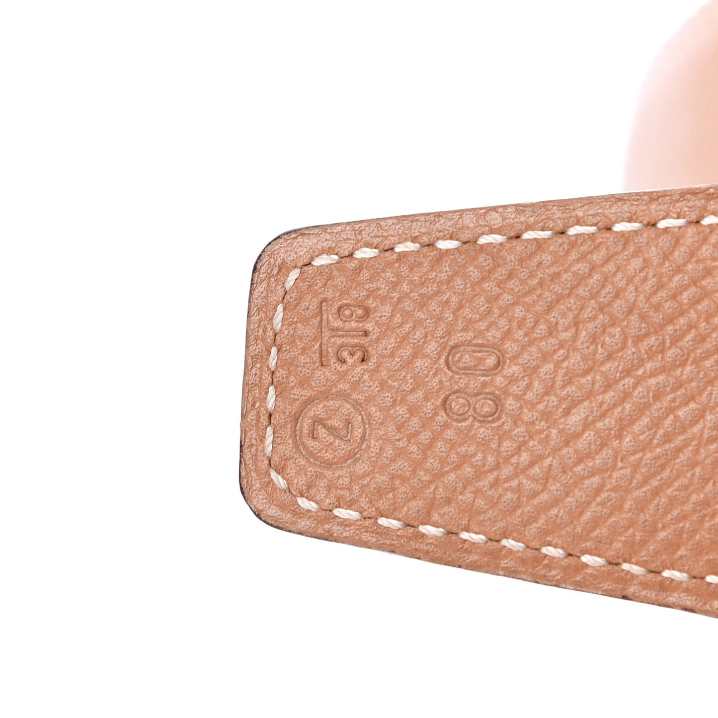 Togo Courchevel 32mm H Belt 80 Black Gold