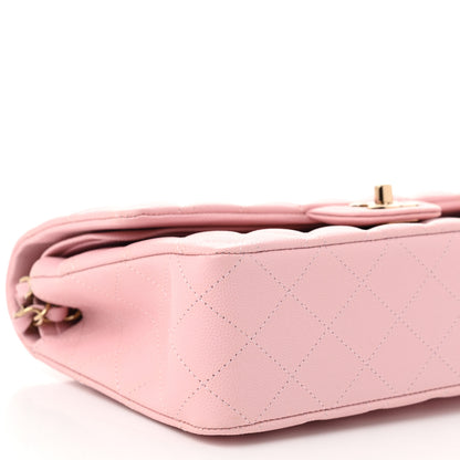 Chanel Caviar Quilted Medium Double Flap Light Pink 9 of 11