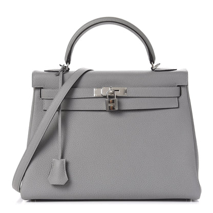 Hermes Togo Kelly Retourne 32 Gris Mouette 1 of 12