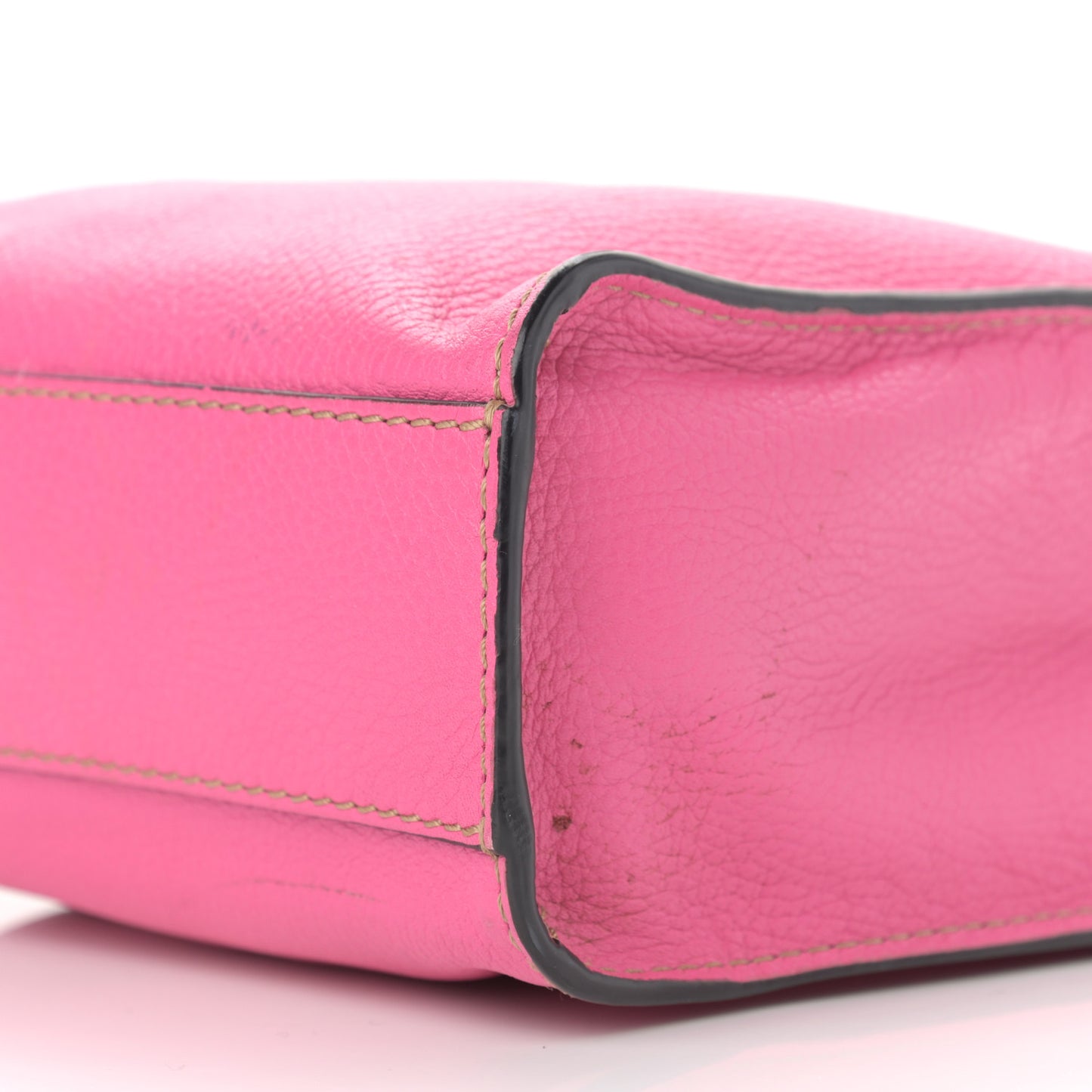 Grained Calfskin Mini Grind Tote Pink