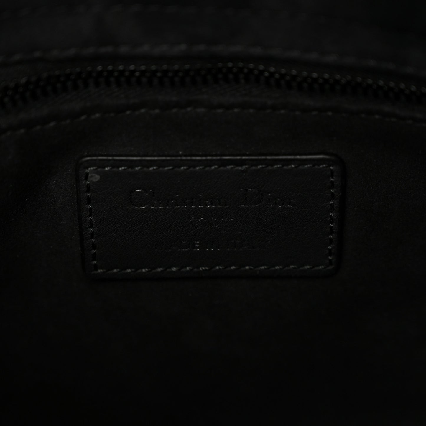 Ultra Matte Calfskin Cannage Medium Lady Dior Black