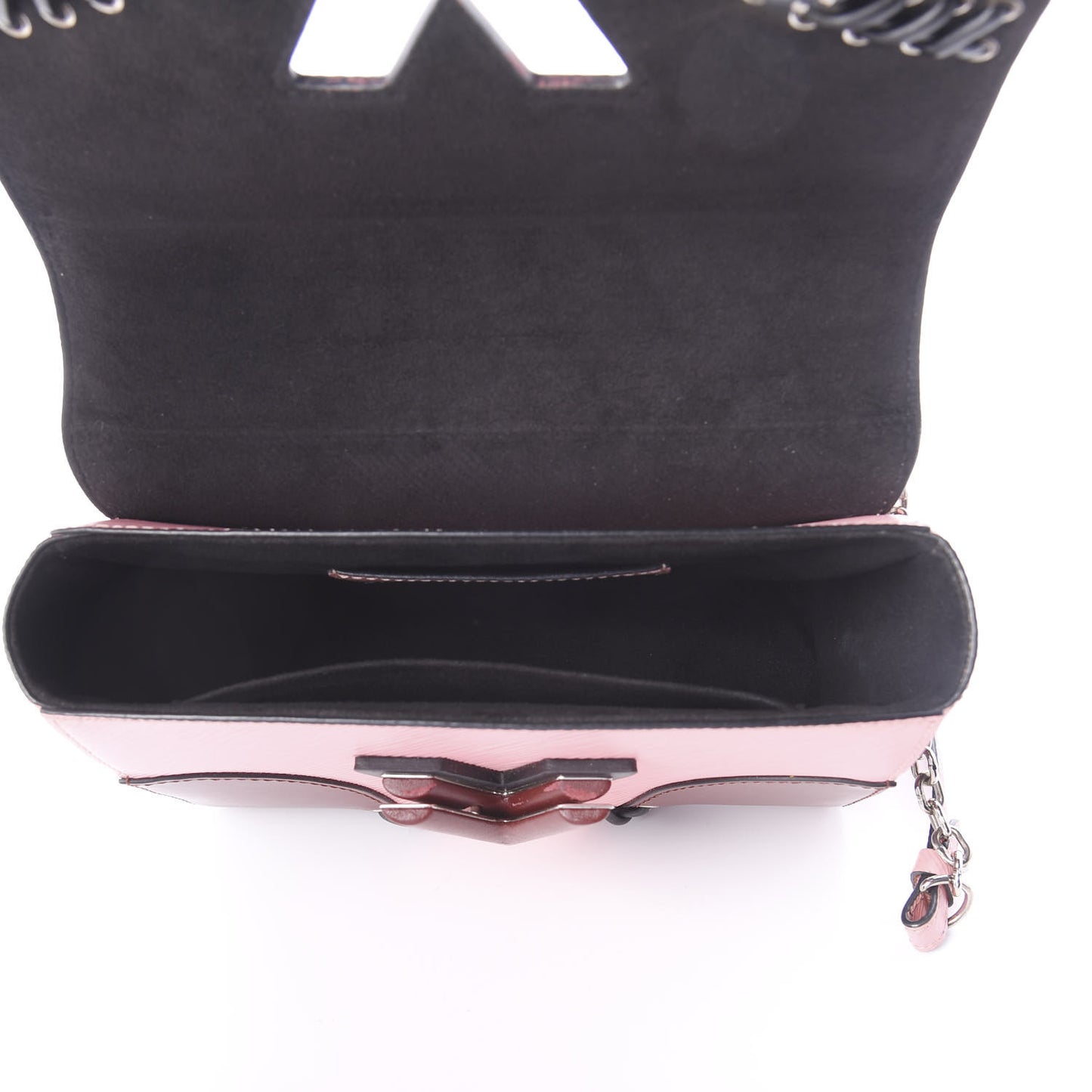 Epi Braided Twist Shoulder Bag MM Rose Ballerine